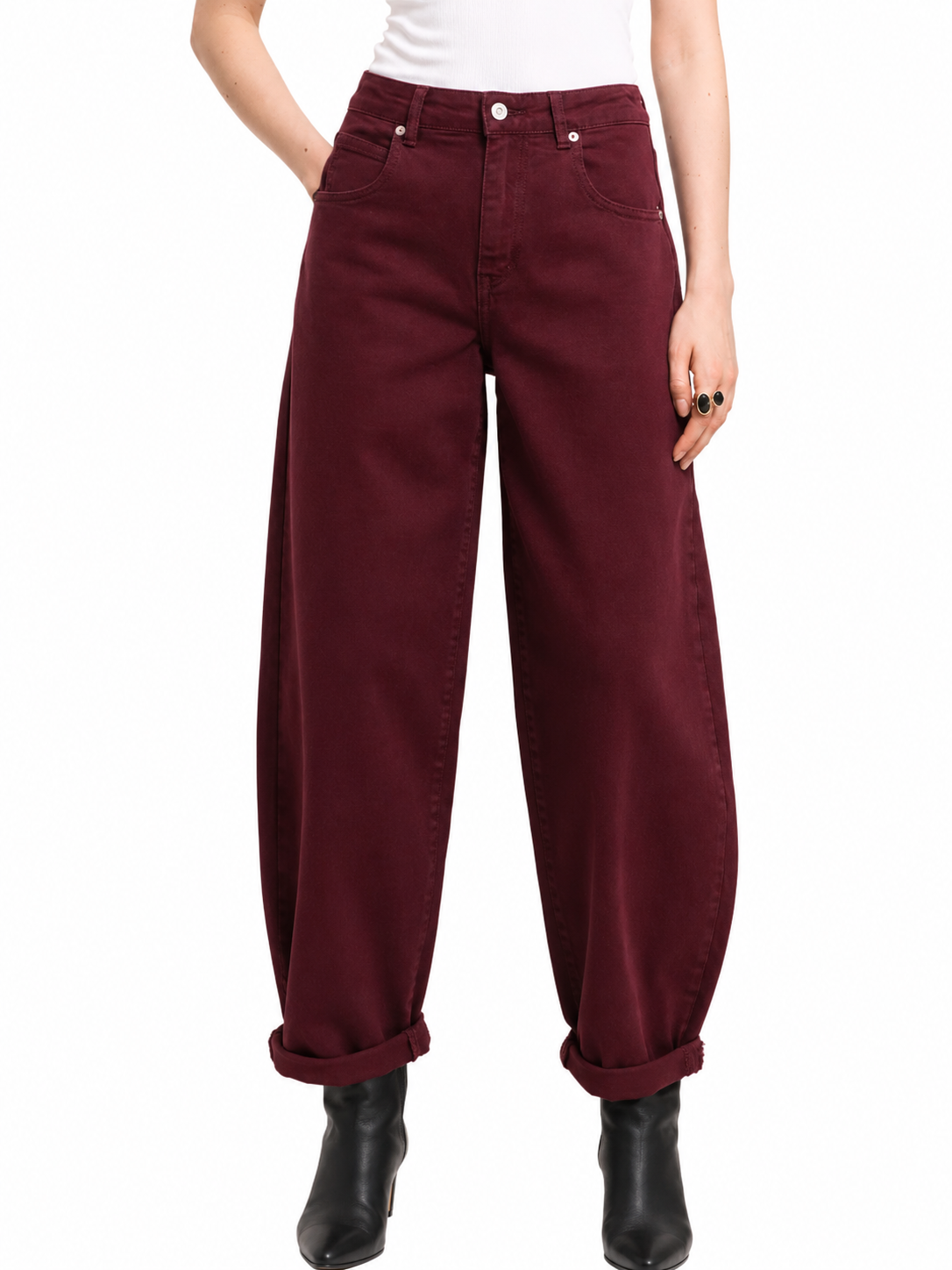 Jeans Cam bordeaux