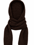 Hooded scarf choco