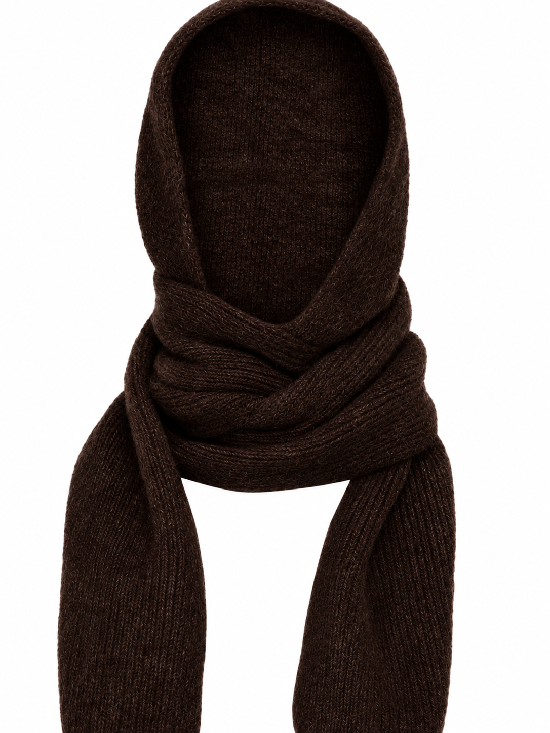 Hooded scarf choco