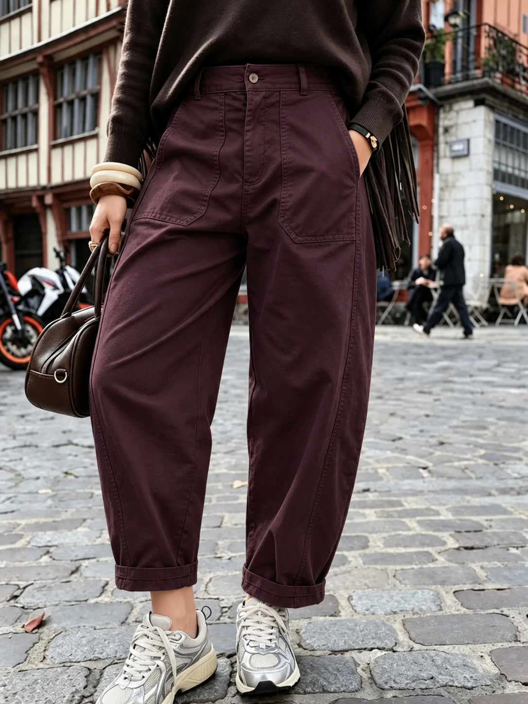 Broek Lois aubergine