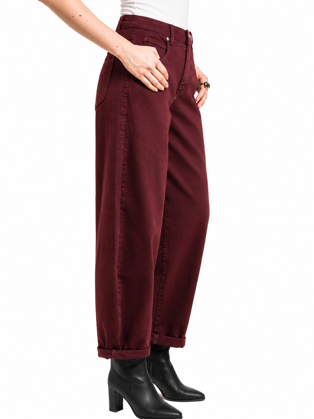 Jeans Cam bordeaux