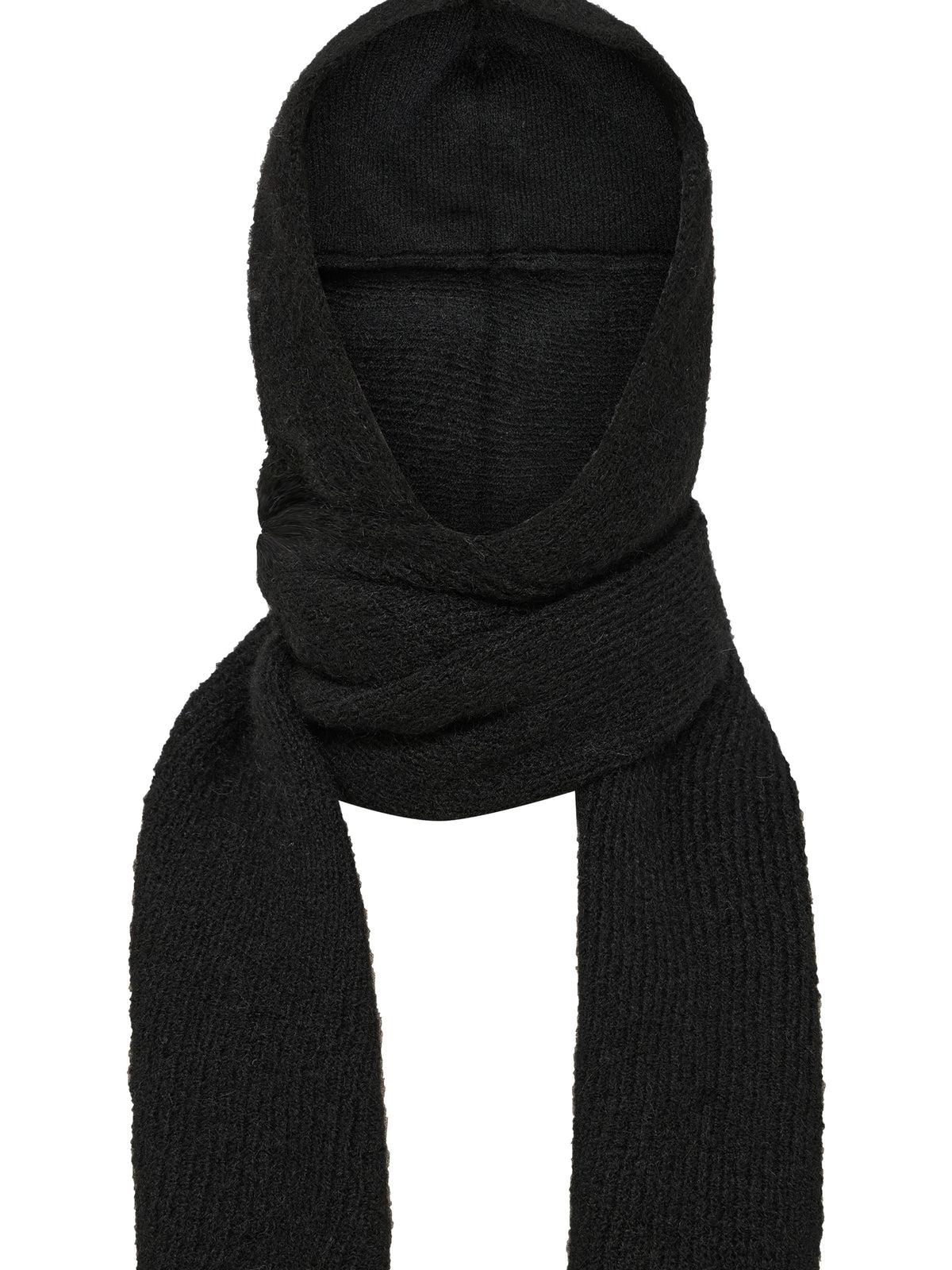Hooded scarf zwart