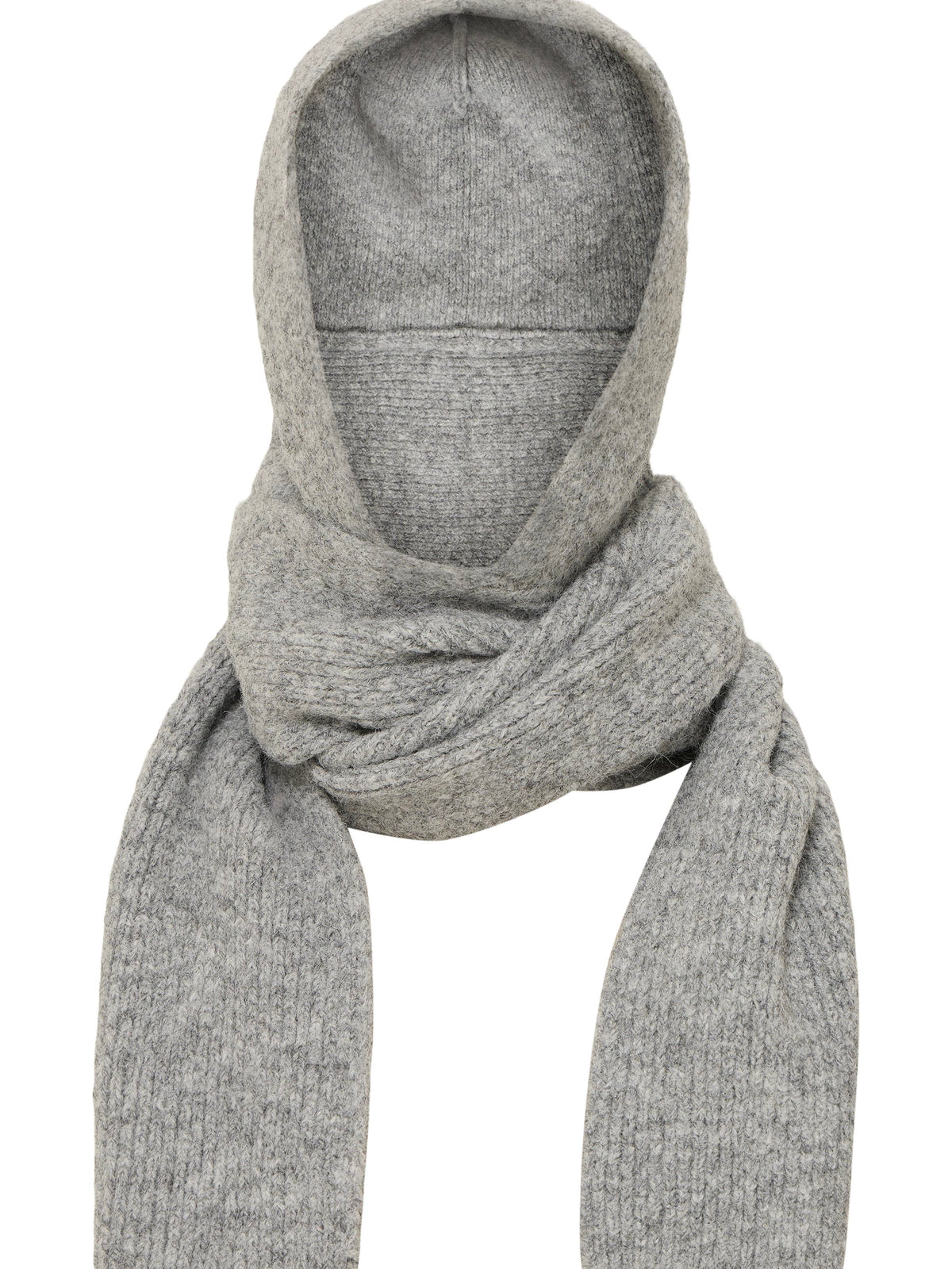Hooded scarf grijs