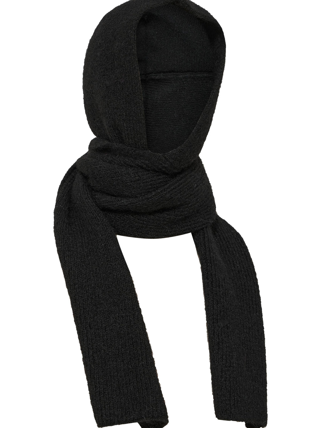Hooded scarf zwart