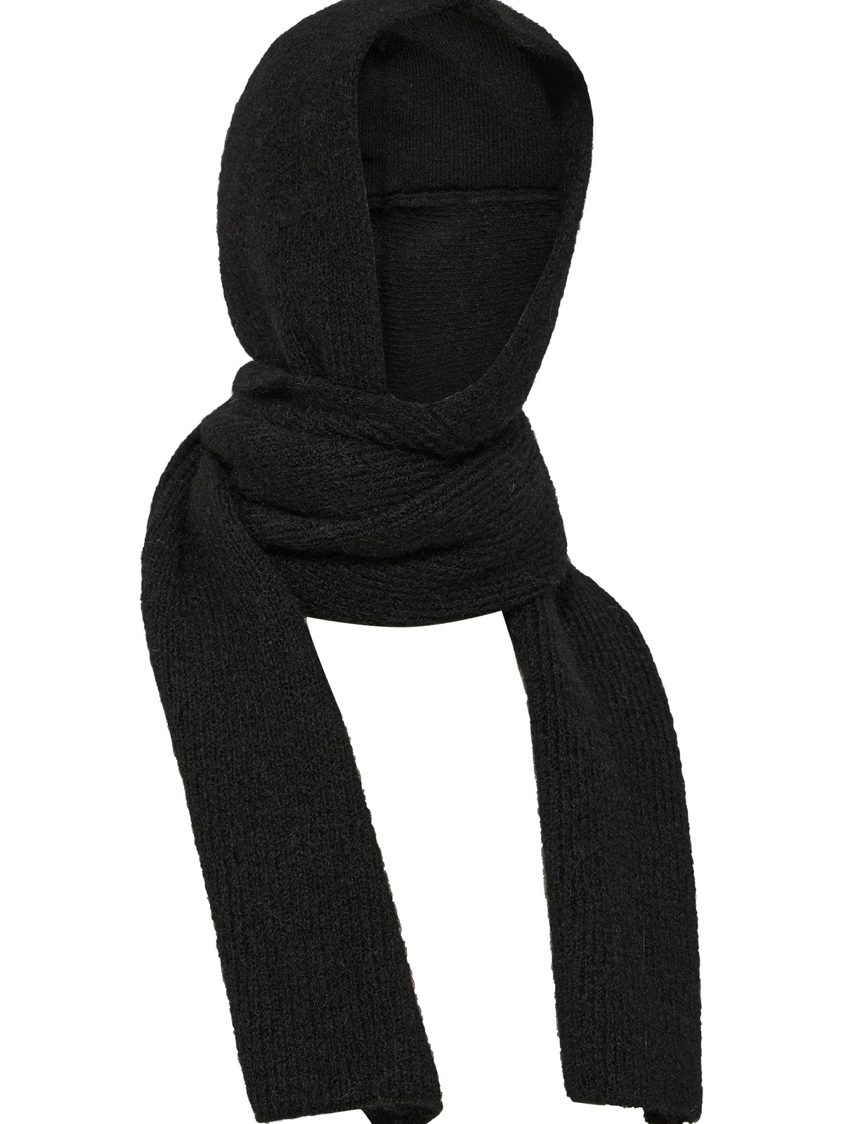 Hooded scarf zwart