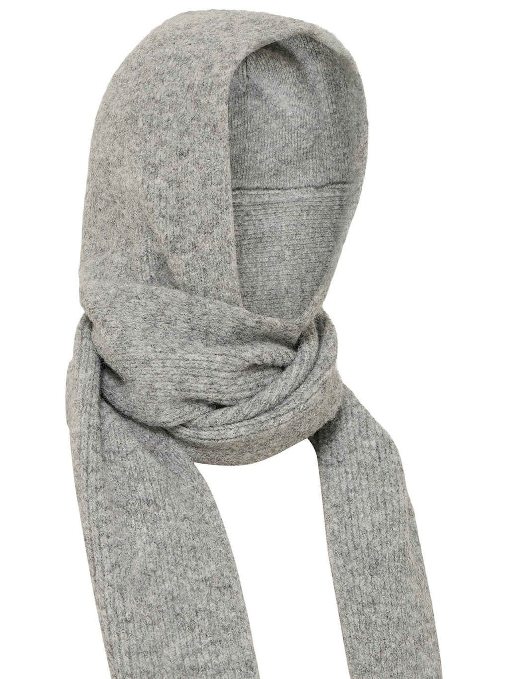 Hooded scarf grijs